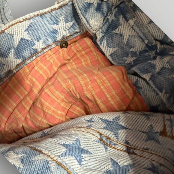 ERL Star Print Flare Jeans - Made in Italy - Size S -Venice Beach California L31 - Picture 6 of 12